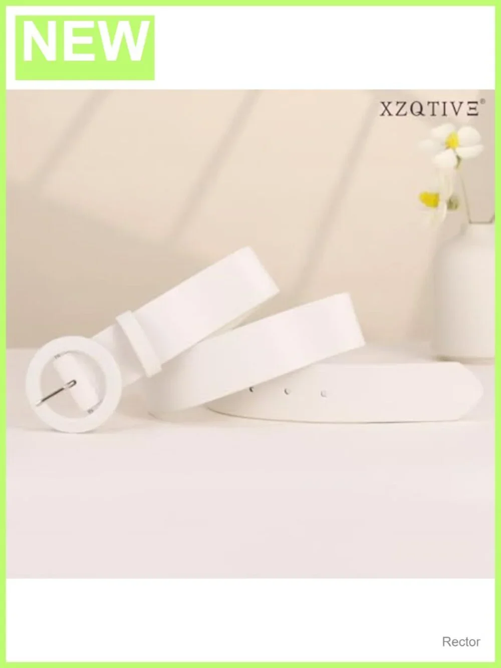 Wide PU Leather Belt Round Buckle Women's Fashion Waist Belt for Jeans Dresses
